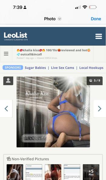 Khalia kiss, 23 Black female escort, Quebec City